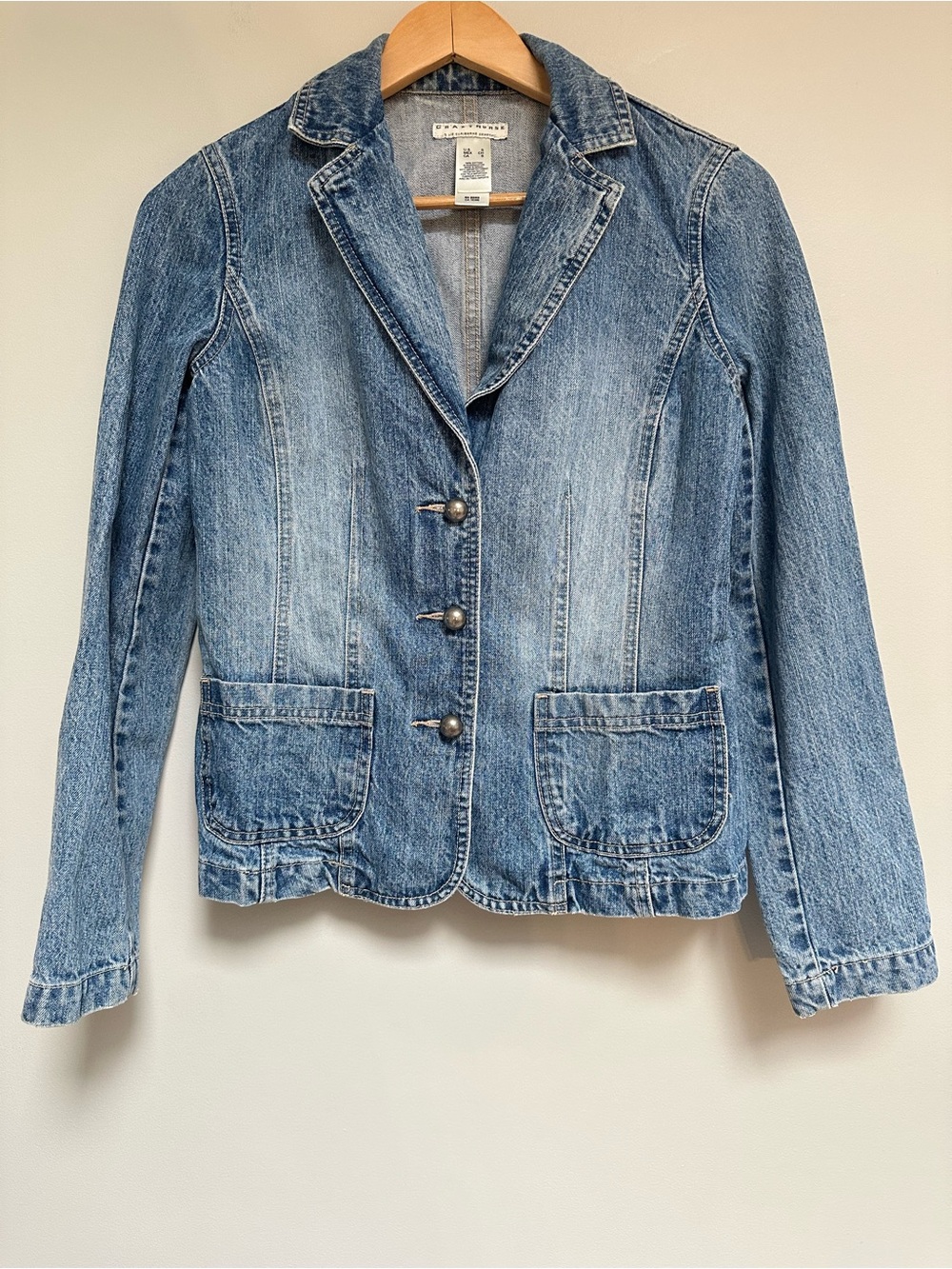 Crazy Horse by Liz‎ Claiborne Denim Blazer Jacket Women’s Small Vintage Style